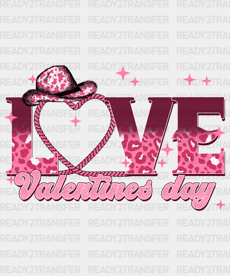 Love Valentines Day Pink Dtf Transfer