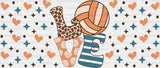 Love Volleyball - Cup Wrap Uv Sticker Permanent Dtf Decal