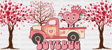 Lovebug Truck - Valentine’s Day Cup Wrap Uv Sticker Permanent Dtf Decal