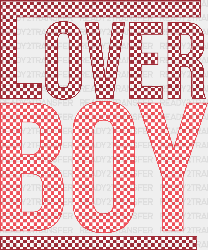 Lover Boy Red Design Dtf Transfer