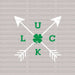 Luck St. Patrick's Day DTF Heat Transfer, Saint Patricks Day Design, St Paddys Day DTF ready2transfer White