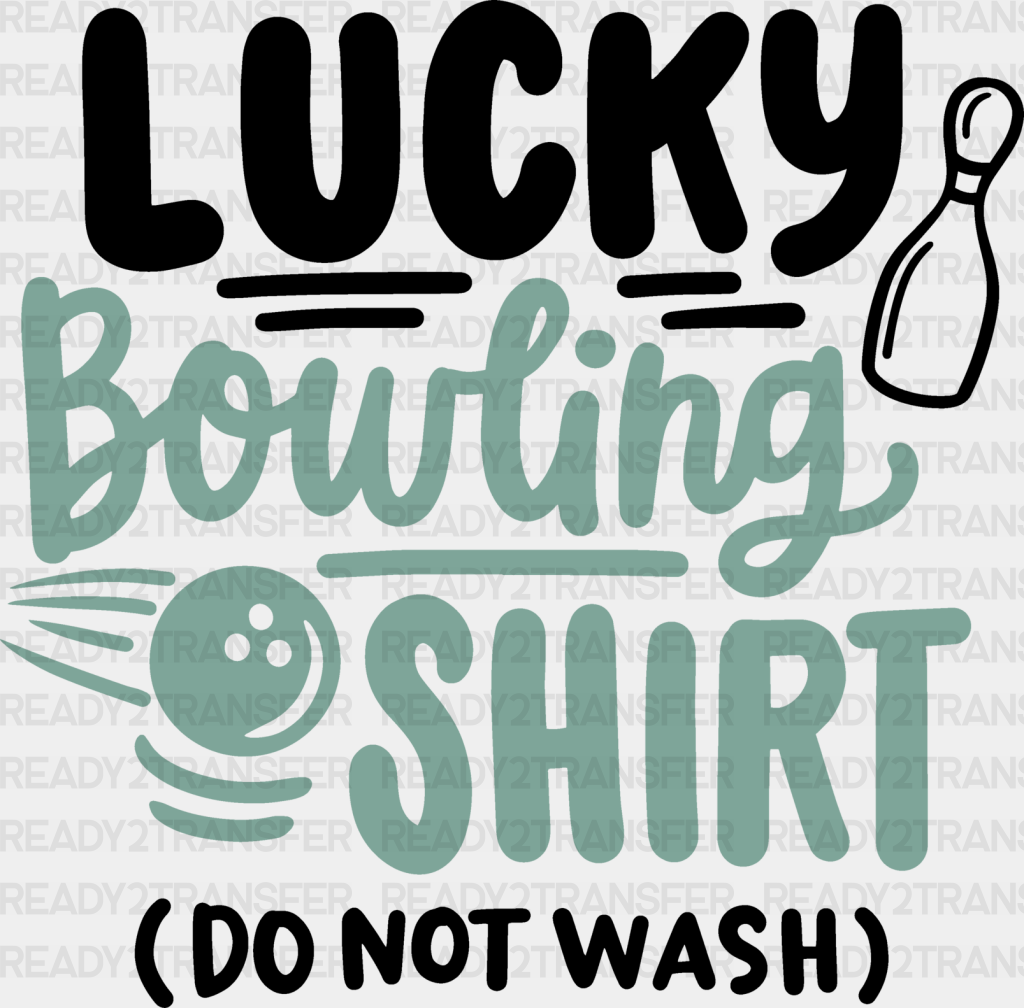 Lucky Bowling Shirt - Dtf Heat Transfer Adult Unisex S & M (10’’) / Black