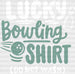 Lucky Bowling Shirt - Bowling DTF Heat Transfer ready2transfer White