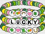 Lucky Bracelets - St. Patrick’s Day DTF Transfer Adult Unisex - S & M (10’’) / Dark Color Design (See Imaging)
