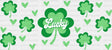Lucky Clover Heart Design - St Patrick Cup Wrap Uv Sticker Permanent Dtf Decal