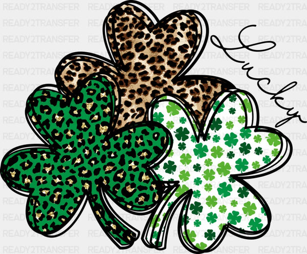 Lucky Clovers Cheetah Print - St. Patrick's Day DTF Transfer