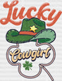 Lucky Cowgirl St. Patrick’s Day Dtf Heat Transfer Saint Patricks Design St Paddys