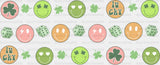 Lucky Dice Smileys - St Patrick Cup Wrap Uv Sticker Permanent Dtf Decal