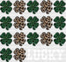 Lucky Leopard Clover St. Patrick's Day DTF Heat Transfer, Saint Patricks Day Design, St Paddys Day DTF ready2transfer White