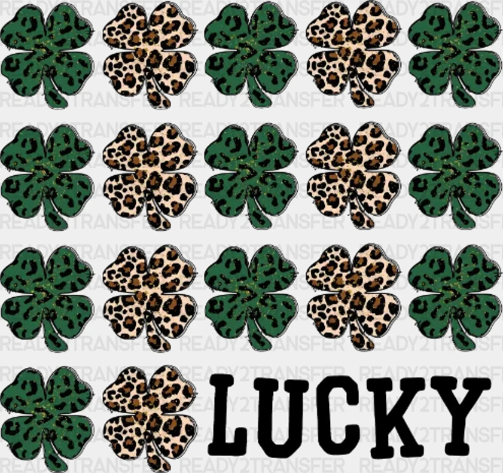 Lucky Leopard Clover St. Patrick’s Day Dtf Heat Transfer Saint Patricks Design St Paddys