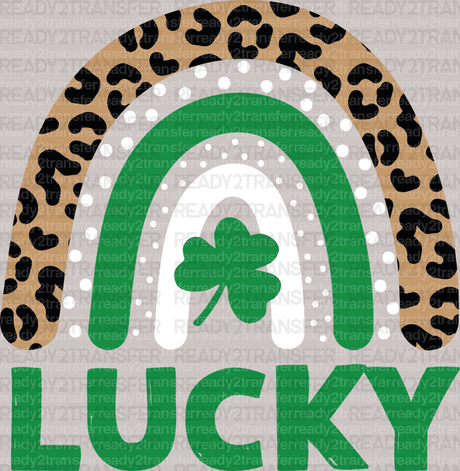 Lucky Leopard Rainbow St. Patrick's Day DTF Heat Transfer, Saint Patricks Day Design, St Paddys Day DTF - ready2transfer