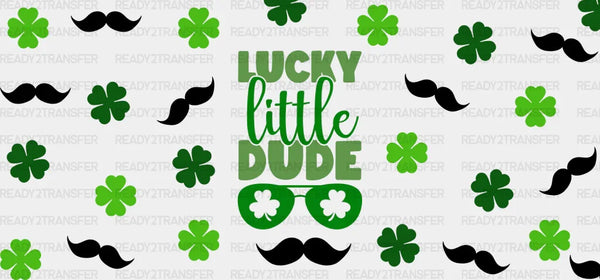 Lucky Little Dude Mustache - St Patrick Cup Wrap UV Sticker Permanent UV DTF Decal