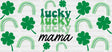 Lucky Mama Green Rainbow - St Patrick Cup Wrap Uv Sticker Permanent Dtf Decal