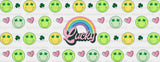 Lucky Rainbow And Smileys - St Patrick Cup Wrap Uv Sticker Permanent Dtf Decal