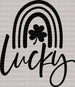 Lucky Rainbow St. Patrick's Day DTF Heat Transfer, Saint Patricks Day Design, St Paddys Day DTF ready2transfer Black