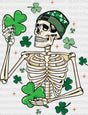 Lucky Skeleton St. Patrick’s Day Dtf Heat Transfer Saint Patricks Design St Paddys