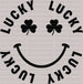 Lucky Smiley St. Patrick's Day DTF Heat Transfer, Saint Patricks Day Design, St Paddys Day DTF ready2transfer Black
