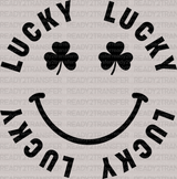 Lucky Smiley St. Patrick's Day DTF Heat Transfer, Saint Patricks Day Design, St Paddys Day DTF - ready2transfer