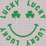 Lucky Smiley St. Patrick's Day DTF Heat Transfer, Saint Patricks Day Design, St Paddys Day DTF - ready2transfer