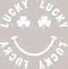 Lucky Smiley St. Patrick's Day DTF Heat Transfer, Saint Patricks Day Design, St Paddys Day DTF ready2transfer White