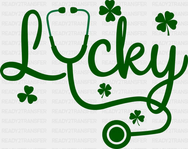 Lucky Stethoscope And Clovers - St. Patrick's Day DTF Transfer