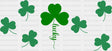 Lucky Three Leaf Clover Design - St Patrick Cup Wrap Uv Sticker Permanent Dtf Decal