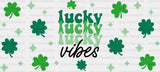 Lucky Vibes Glitter - St Patrick Cup Wrap Uv Sticker Permanent Dtf Decal