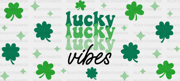 Lucky Vibes Glitter - St Patrick Cup Wrap UV Sticker Permanent UV DTF Decal