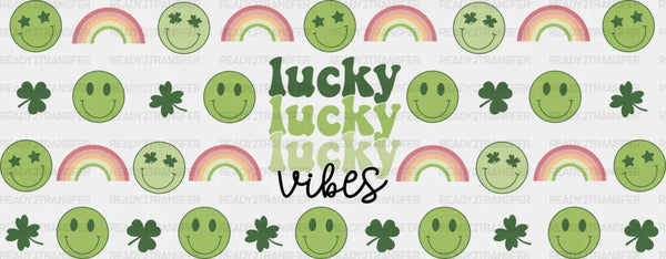 Lucky Vibes Rainbows - St Patrick Cup Wrap UV Sticker Permanent UV DTF Decal
