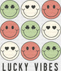 Lucky Vibes Smileys - St. Patrick’s Day DTF Transfer Adult Unisex - S & M (10’’) / Dark Color Design (See Imaging)