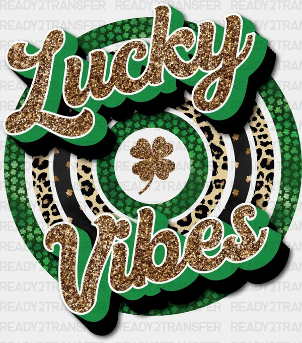 Lucky Vibes St. Patrick's Day DTF Heat Transfer, Saint Patricks Day Design, St Paddys Day DTF