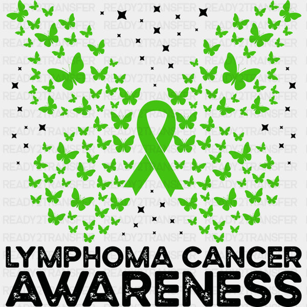 Lymphoma Cancer Awareness, Butterfly - Lymphoma DTF Transfers