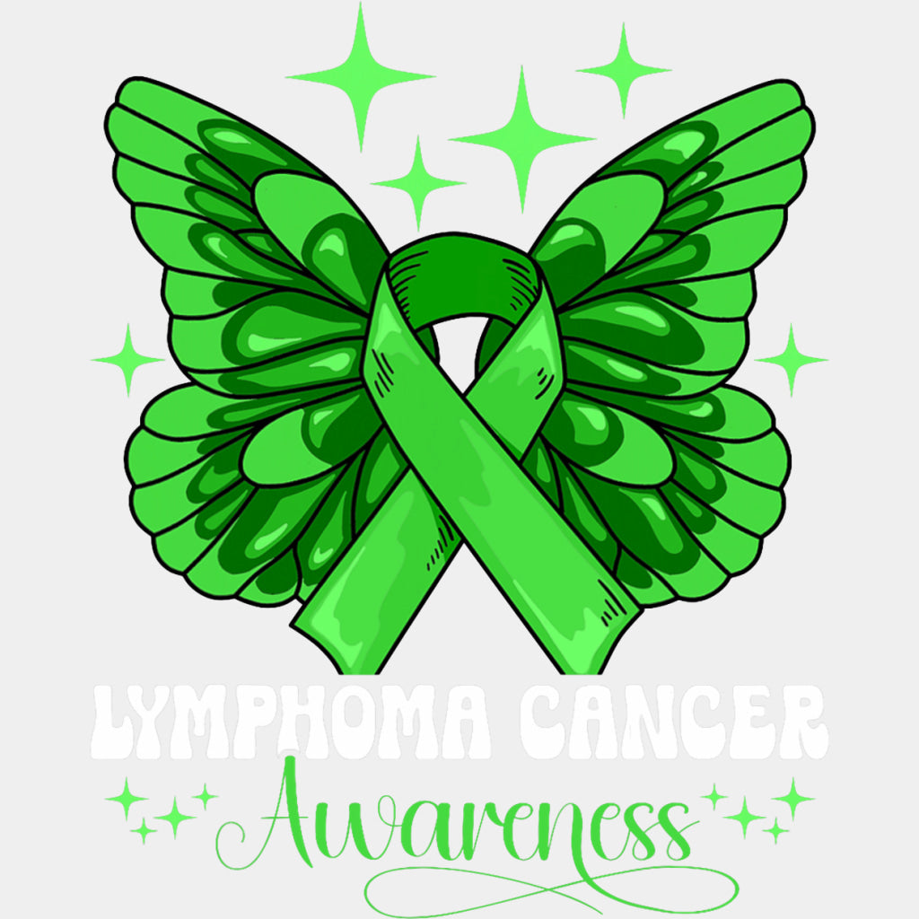 Lymphoma Cancer Awareness, Wings & Ribbon - Lymphoma DTF Transfers ready2transfer Light Color Design (See Imaging)