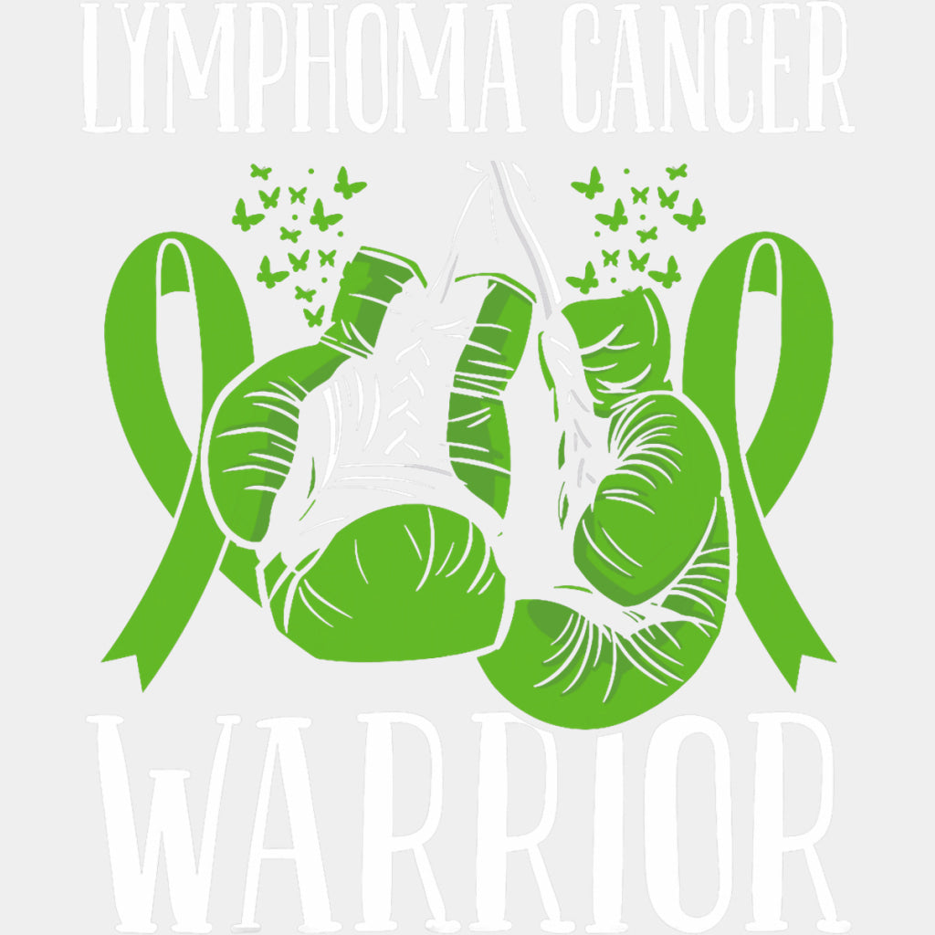 Lymphoma Cancer Warrior, Boxing Gloves & Ribbon - Lymphoma DTF Transfers ready2transfer Light Color Design (See Imaging)