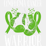 Lymphoma Cancer Warrior, Boxing Gloves & Ribbon - Lymphoma DTF Transfers ready2transfer Light Color Design (See Imaging)
