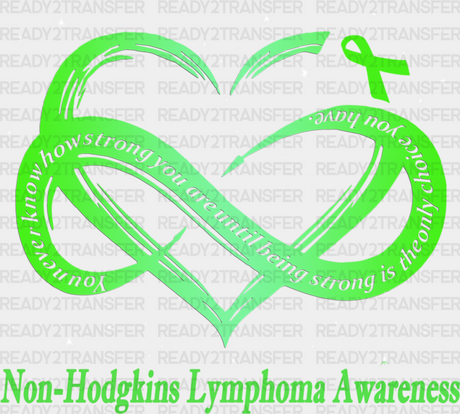 Lymphoma Strong Heart Design - Dtf Heat Transfer