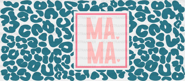 Ma Ma Heart Design - Mom Cup Wrap UV Sticker Permanent UV DTF Decal ready2transfer