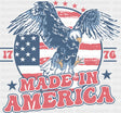 Made In America 1776 Hawk Design - 4th Of July DTF Transfer