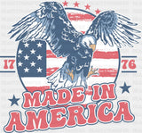 Made In America 1776 Hawk Design - 4th Of July DTF Transfer
