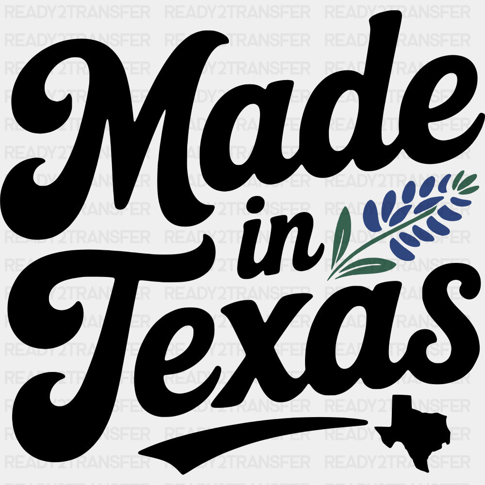 Made In Texas Lavender Design - States & Cities DTF Transfer ready2transfer Dark Color Design (See Imaging)