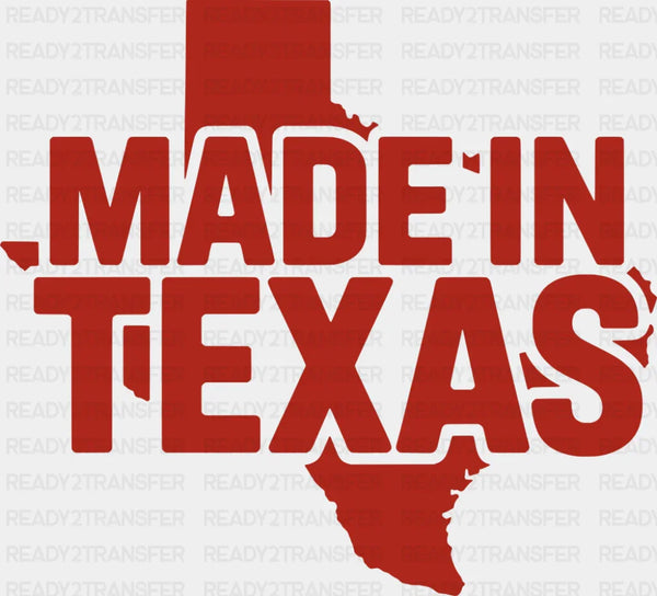 Made In Texas Red - States & Cities DTF Transfer