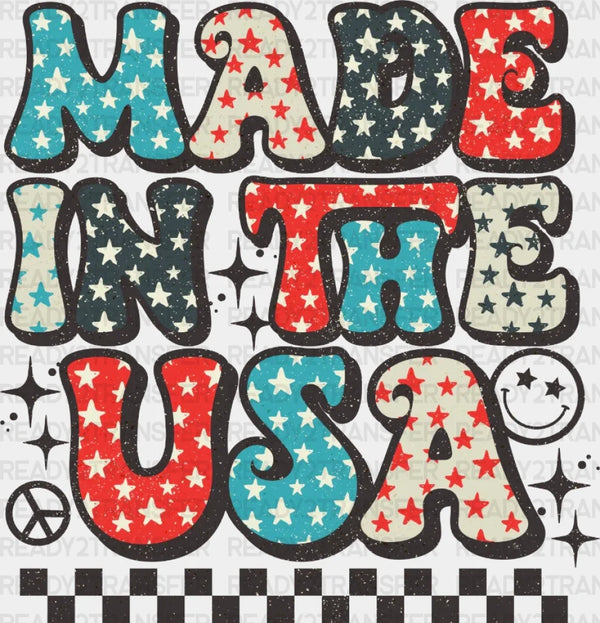 Made In The USA 4th Of July DTF Heat Transfer, Independence Day Design, Fourth Of July DTF