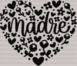 Madre Heart Mother's Day DTF Heat Transfer, Mama Design, Mom DTF - ready2transfer