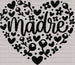 Madre Heart Mother's Day DTF Heat Transfer, Mama Design, Mom DTF ready2transfer Black