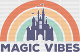 Magic Vibes Castle Disney Dtf Transfer Adult Unisex - S & M (10’) / Black