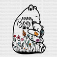 Mama Bear Flower Dtf Transfer