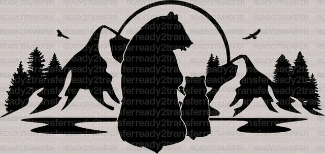 Mama Bear Mother's Day DTF Heat Transfer, Mama Design, Mom DTF - ready2transfer