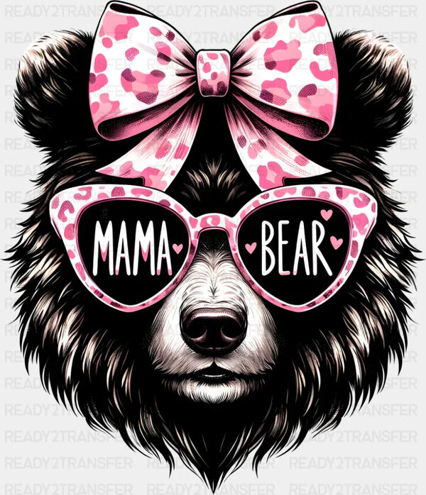 Mama Bear Pink Glasses - Mother's Day DTF Transfer