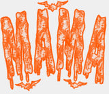 Mama Black & Orange - Halloween DTF Transfer Adult Unisex - S & M (10’’) / Orange Color Design (See Imaging)