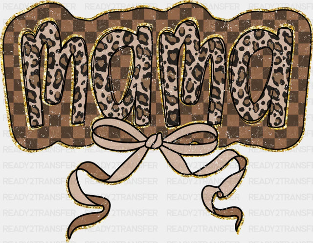 Mama Brown Checkered Design - Mother’s Day DTF Transfer